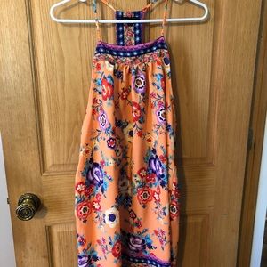Bebop orange flowered summer dress size L